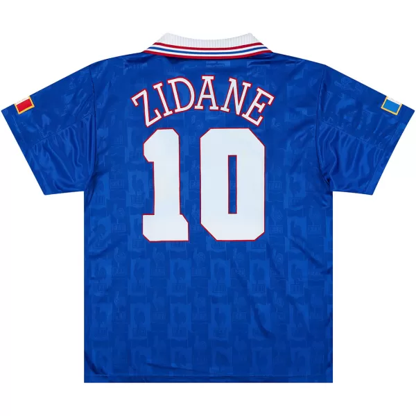 Zidane #10 Retro France Home Jersey Euro Cup 1996 - thejerseys