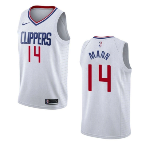 Los Angeles Clippers Mann #14 White Swingman Jersey - Association Edition.png