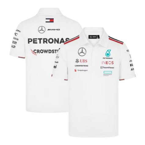 Mercedes AMG Petronas F1 2024 Team Polo - White 1.png