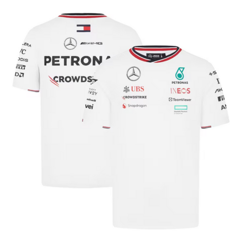 Mercedes AMG Petronas F1 2024 Team Driver T-Shirt - White 1.png
