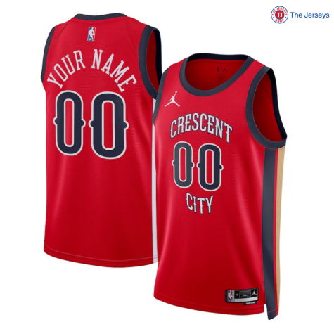 New Orleans Pelicans Jordan Brand Red Swingman Custom Jersey - Statement Edition 1.png