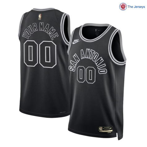 San Antonio Spurs Nike Black 2022_23 Custom Swingman Jersey - Classic Edition 1.png