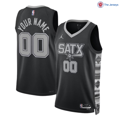 San Antonio Spurs Jordan Brand Black 2022_23 Swingman Custom Jersey - Statement Edition 1.png
