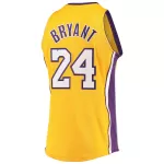 Men's Los Angeles Lakers Kobe Bryant #24 Gold Hardwood Classics Authentic Jersey 2008/09 - thejerseys