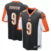 Men Cincinnati Bengals Burrow #9 Nike Black Game Jersey 2020 - thejerseys