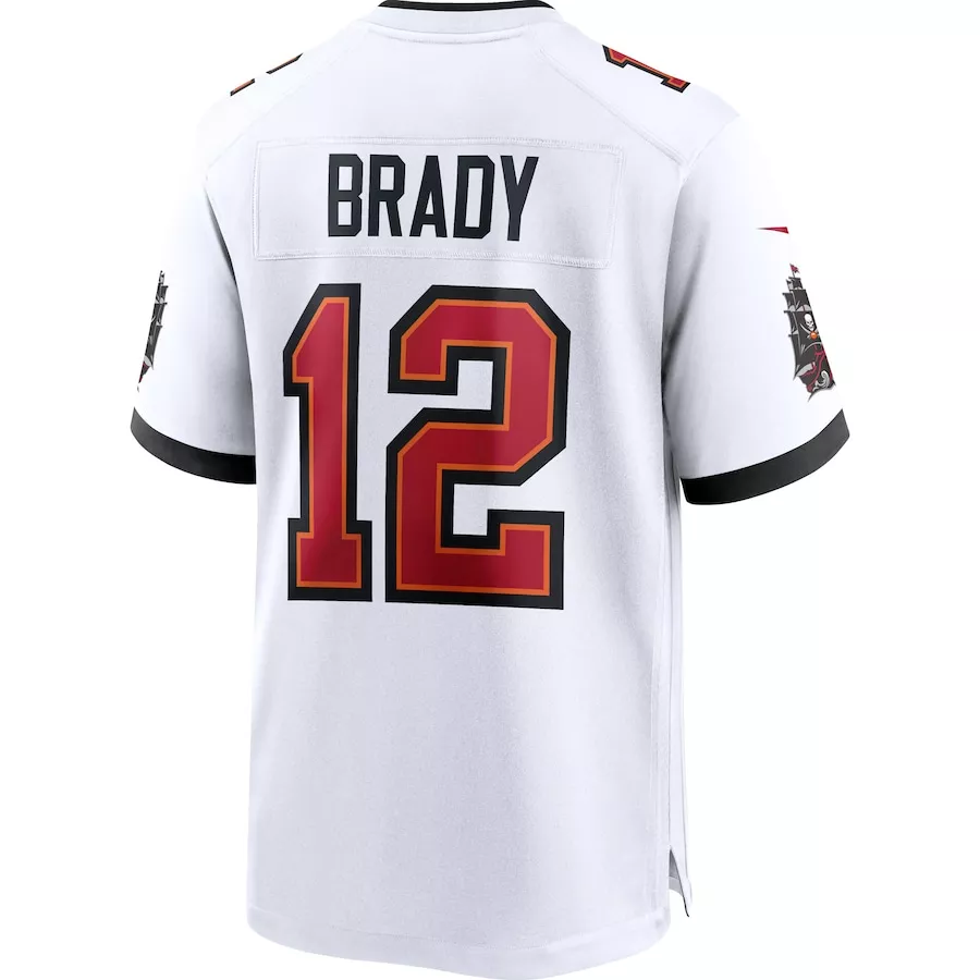 Men Tampa Bay Buccaneers Tom Brady #12 Nike White Game Jersey - thejerseys