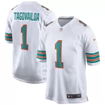 Men Miami Dolphins Tagovailoa #1 Nike White Game Jersey - thejerseys