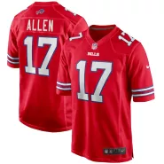 Men Buffalo Bills Josh Allen #17 Red Game Jersey - thejerseys