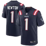 Men New England Patriots Newton #1 Nike Navy Game Jersey - thejerseys