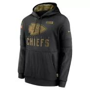 Men's Kansas City Chiefs Black 2020 Salute to Service Sideline Performance Pullover Hoodie - thejerseys