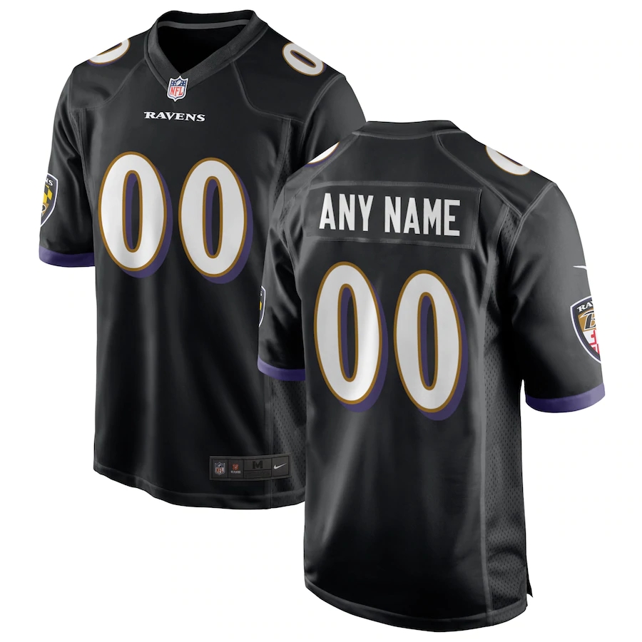 Lamar Jackson Baltimore Ravens Jersey #8 Black Limited Golden