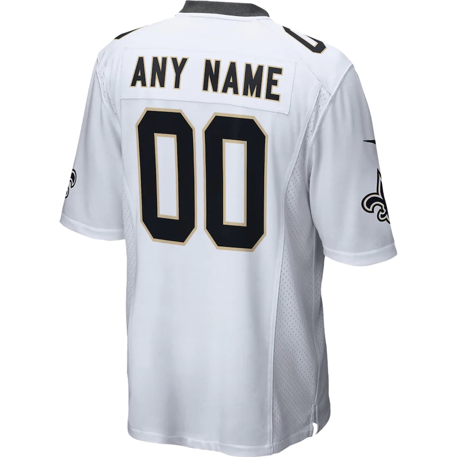 DREW BREES CUSTOM NEW ORLEANS SAINTS WHITE JERSEY CR