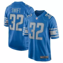 Men Detroit Lions Swift #32 Nike Blue Game Jersey - thejerseys