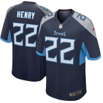 Men Tennessee Titans Henry #22 Nike Navy Game Jersey