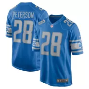 Men Detroit Lions Peterson #28 Nike Blue Game Jersey - thejerseys