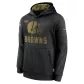 Men's Cleveland Browns Black 2020 Salute to Service Sideline Performance Pullover Hoodie - thejerseys