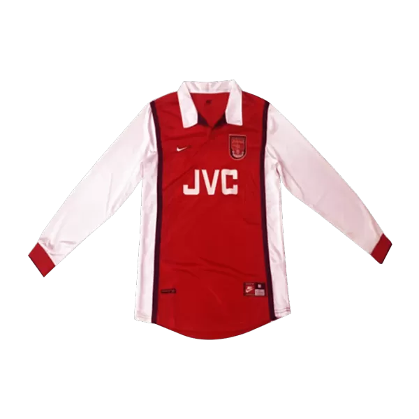 Arsenal Home Retro Long Sleeve Soccer Jersey 1998/99 - thejerseys