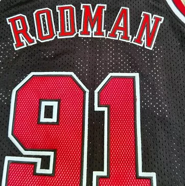 Men's Chicago Bulls Dennis Rodman #91 Black Hardwood Classics Jersey 1997/98 - thejerseys