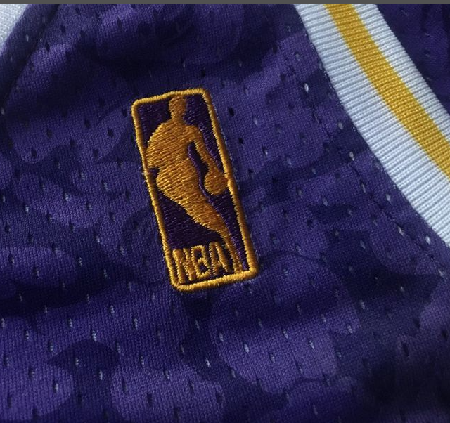 BAPE x Mitchell & Ness Lakers ABC Purple Basketball Swingman