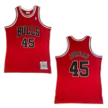 Men's Jordan #45 Mitchell & Ness Red 1994/95 Swingman NBA Jersey - thejerseys
