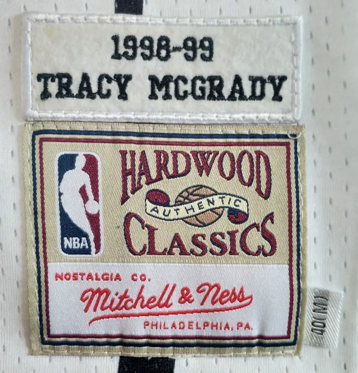 Men's Toronto Raptors McGrady #1 White Hardwood Classics Jersey 1998/99 - thejerseys