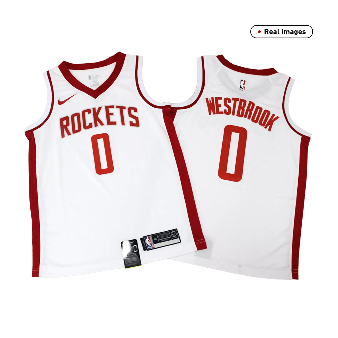 Men's Houston Rockets Westbrook #0 White Swingman Jersey 2019/20 - Association Edition - thejerseys