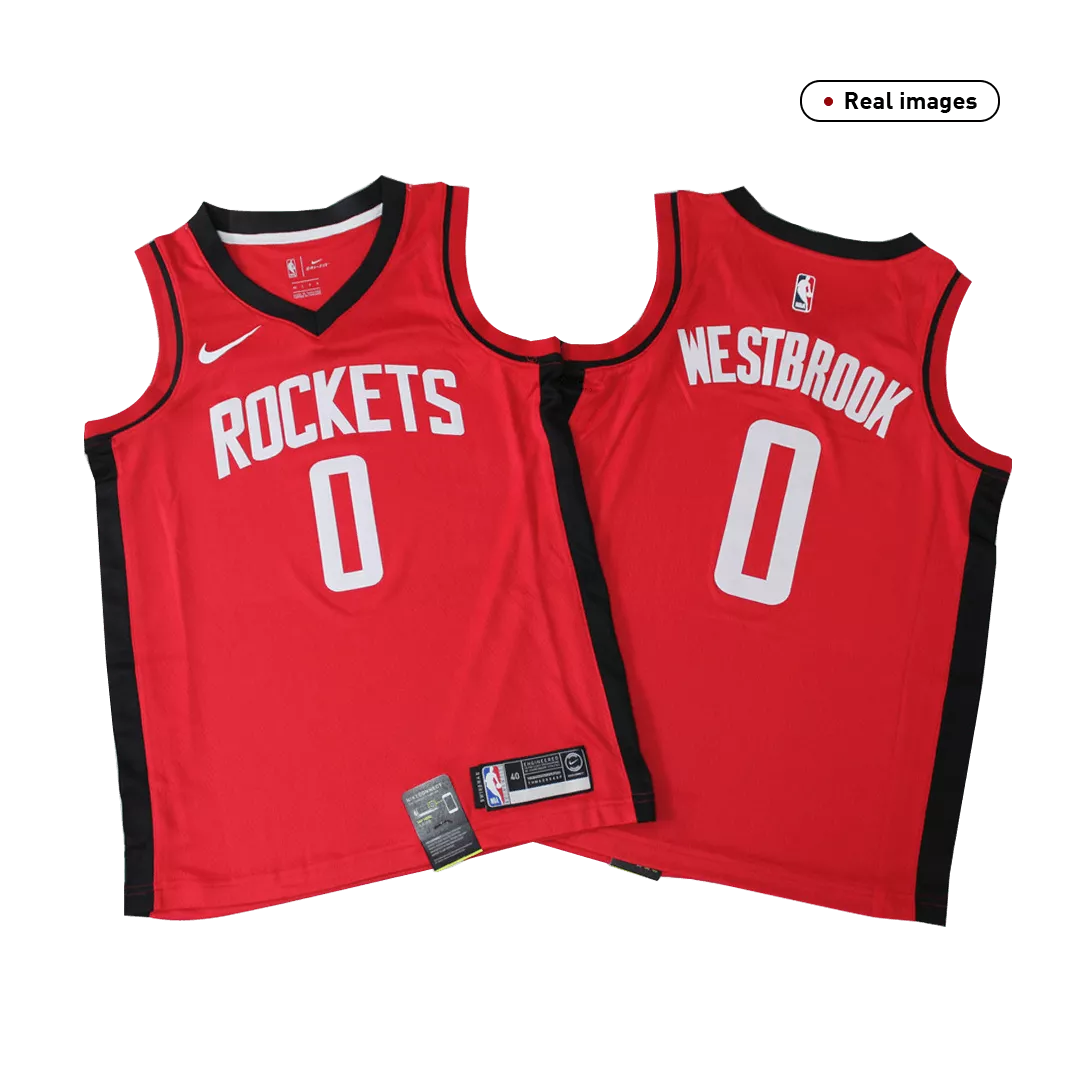 Men's Houston Rockets Westbrook #0 Red Swingman Jersey 2019/20 - Icon Edition - thejerseys