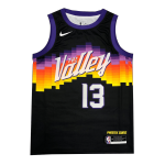 Men's Phoenix Suns Nash #13 Nike Black 2021 Swingman NBA Jersey - City Edition