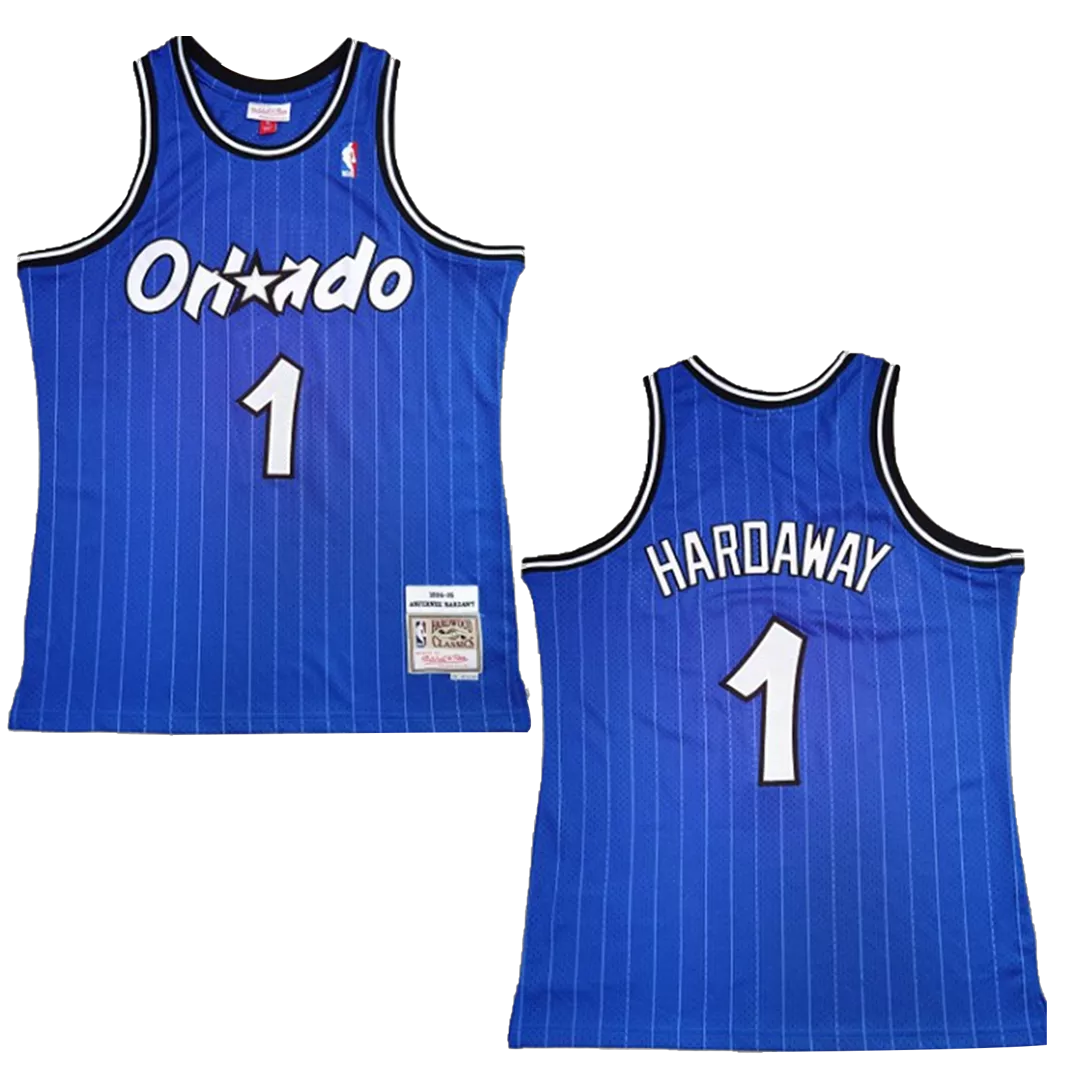 Men's Orlando Magic Hardaway #1 Blue Hardwood Classics Jersey 1994/95