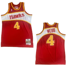 Men's Atlanta Hawks Webb #4 Mitchell & Ness Red 1986/87 Swingman NBA Jersey - thejerseys