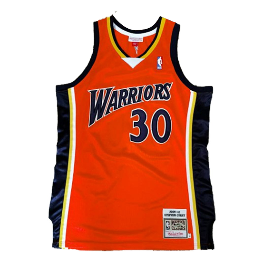 Mitchell and Ness Curry Orange Warriors Swingman Jersey Orange M