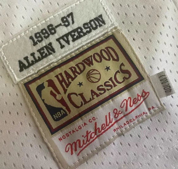 Men's Philadelphia 76ers Allen Iverson #3 White Hardwood Classics Jersey - thejerseys