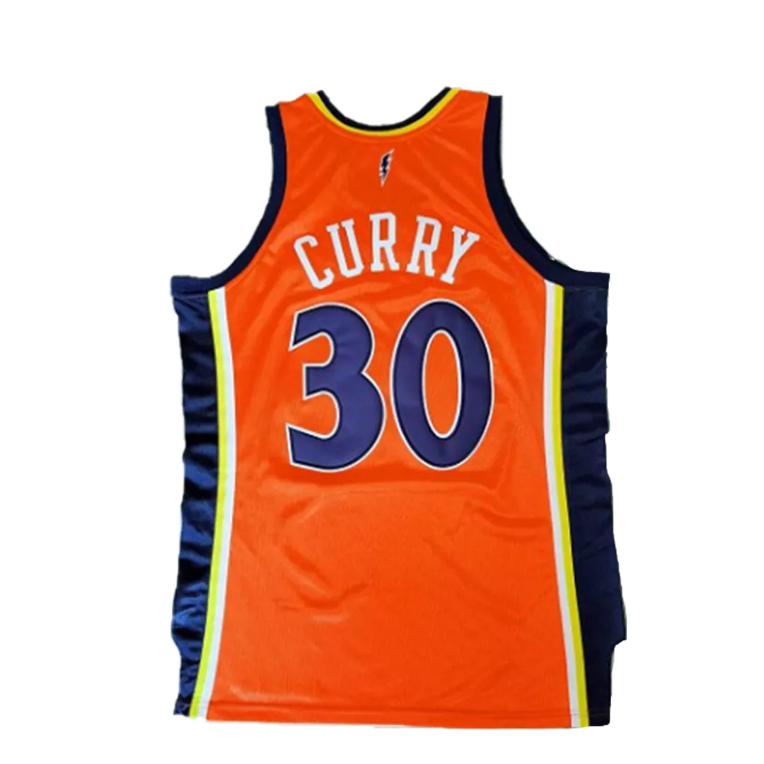 Men's Golden State Warriors Curry #30 Orange Hardwood Classics Jersey 2009/10 - thejerseys