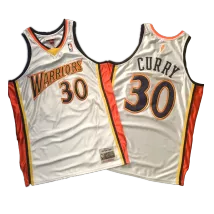 Men's Golden State Warriors Curry #30 Mitchell & Ness White 2009/10 Swingman NBA Jersey - thejerseys