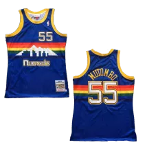 Men's Denver Nuggets Mutombo #55 Mitchell & Ness Blue 1991/92 Swingman NBA Jersey - thejerseys