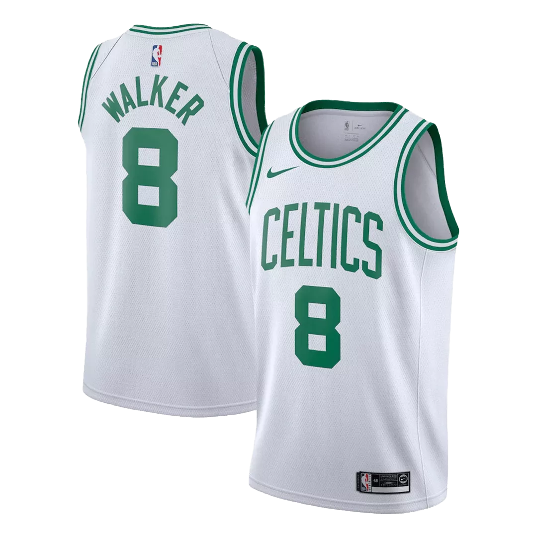 Men's Boston Celtics Walker #8 White Swingman Jersey 2019/20 - Association Edition - thejerseys