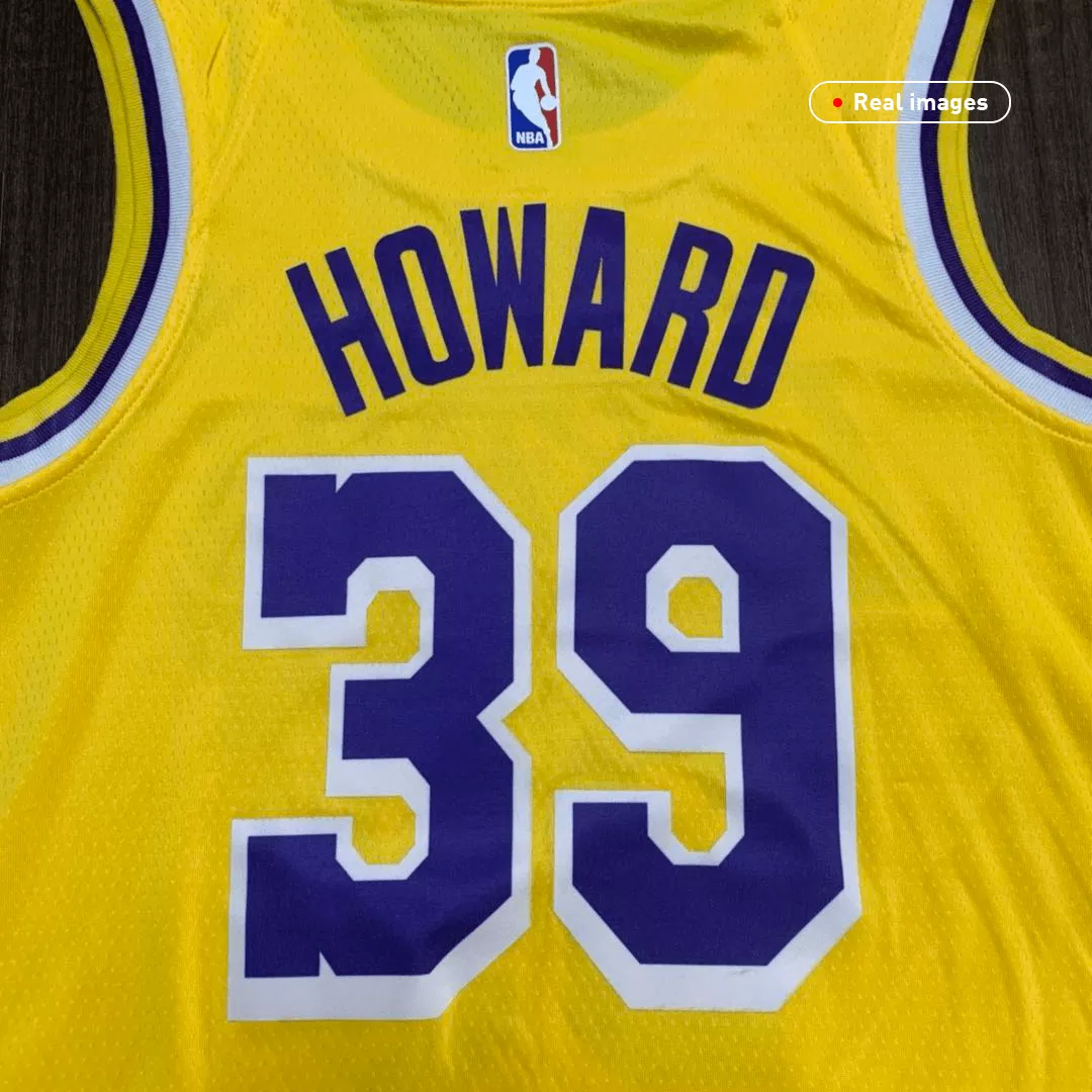 Men's Los Angeles Lakers Howard #39 Yellow Swingman Jersey 2018/19 - Icon Edition - thejerseys