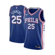 Men's Philadelphia 76ers Ben Simmons #25 Nike Blue Swingman NBA Jersey - Icon Edition - thejerseys