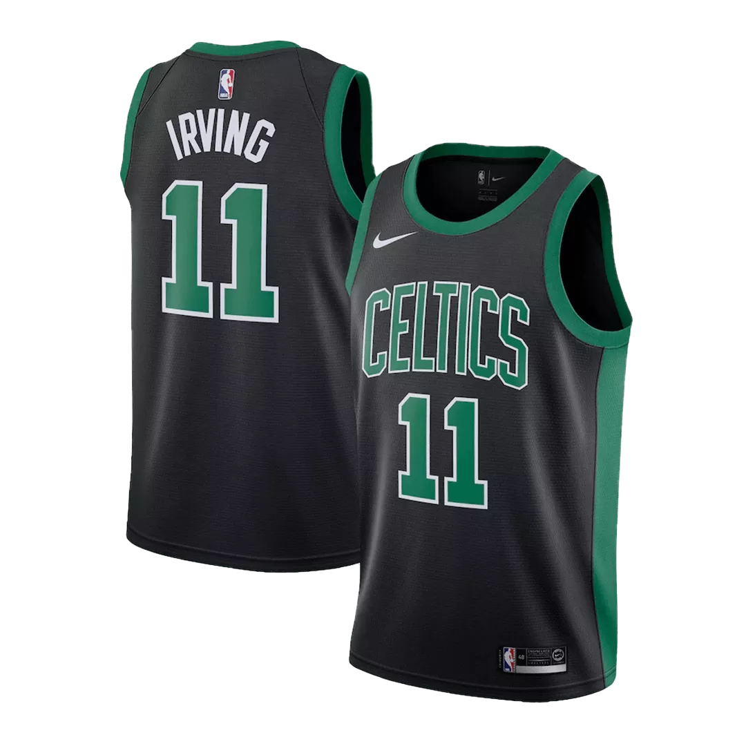 Men's Boston Celtics Irving #11 Black Swingman Jersey - Statement Edition