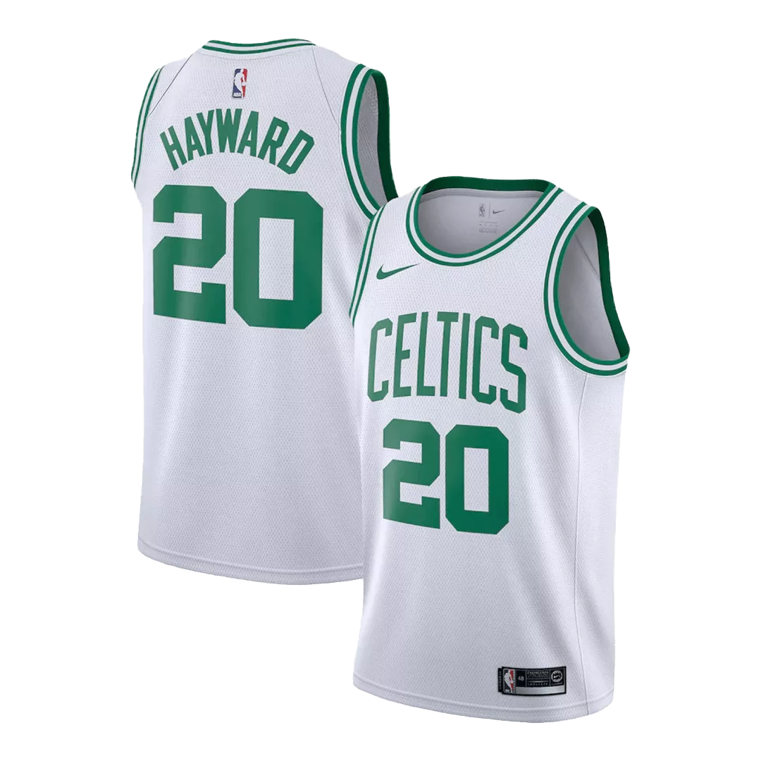 Men's Boston Celtics Gordon Hayward #20 White Swingman Jersey - Association Edition