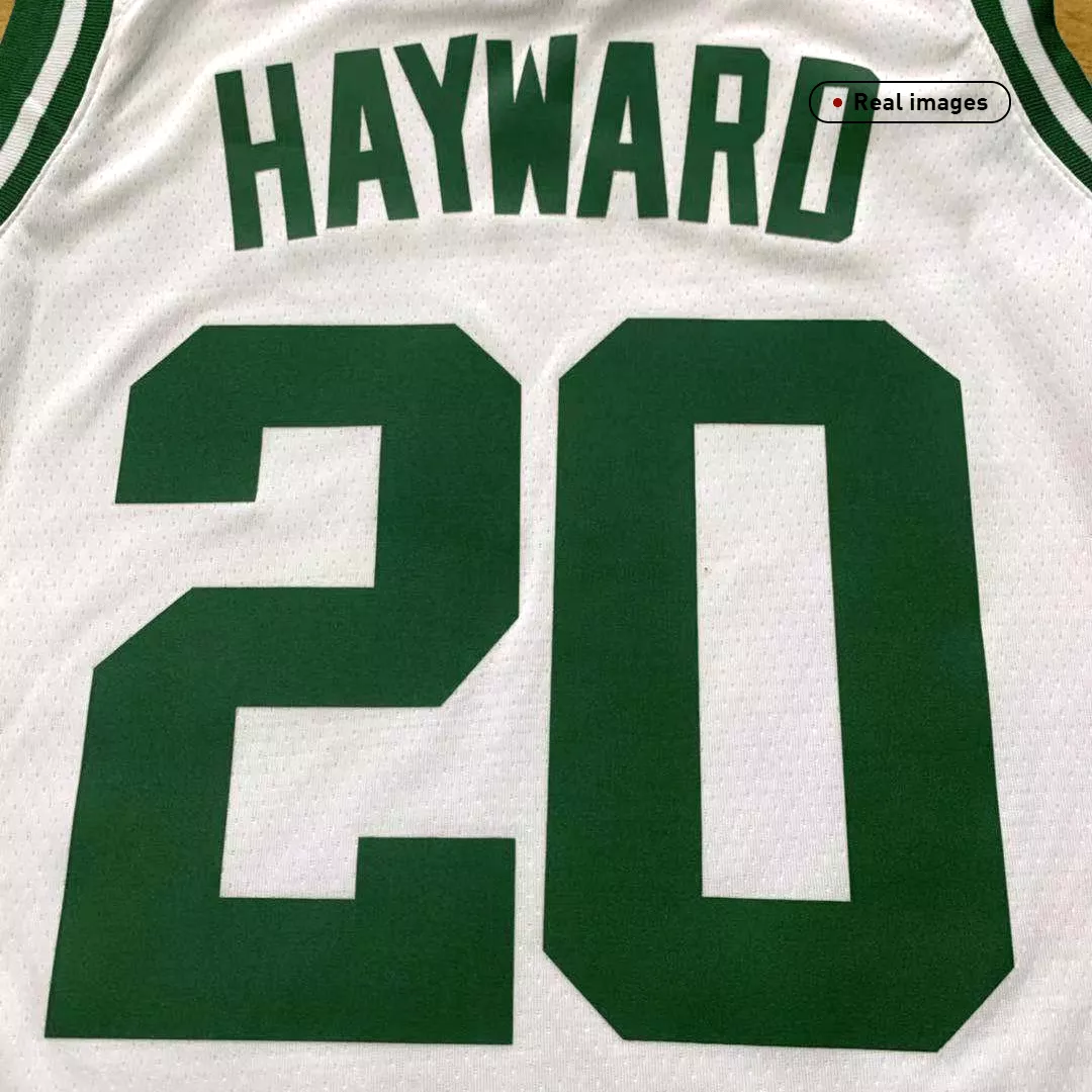 Men's Boston Celtics Gordon Hayward #20 White Swingman Jersey - Association Edition - thejerseys