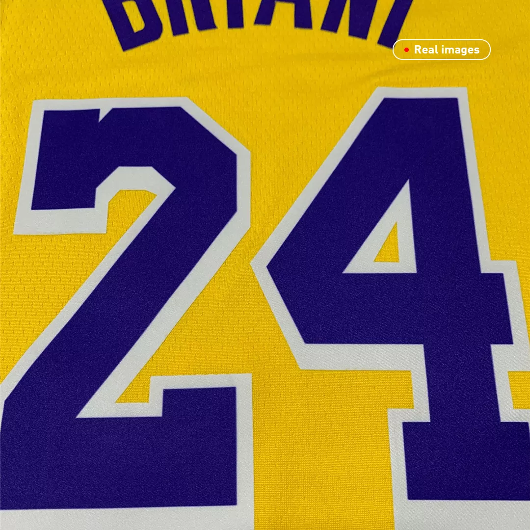 Men's Los Angeles Lakers Bryant #24 Yellow Swingman Jersey - thejerseys