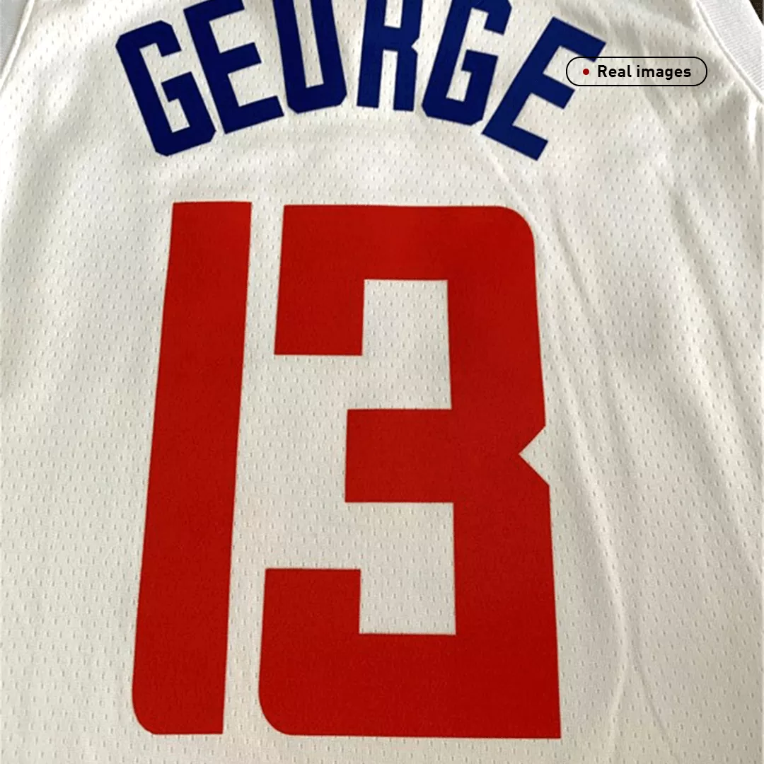 Men's Los Angeles Clippers George #13 White Swingman Jersey 2019/20 - Association Edition - thejerseys