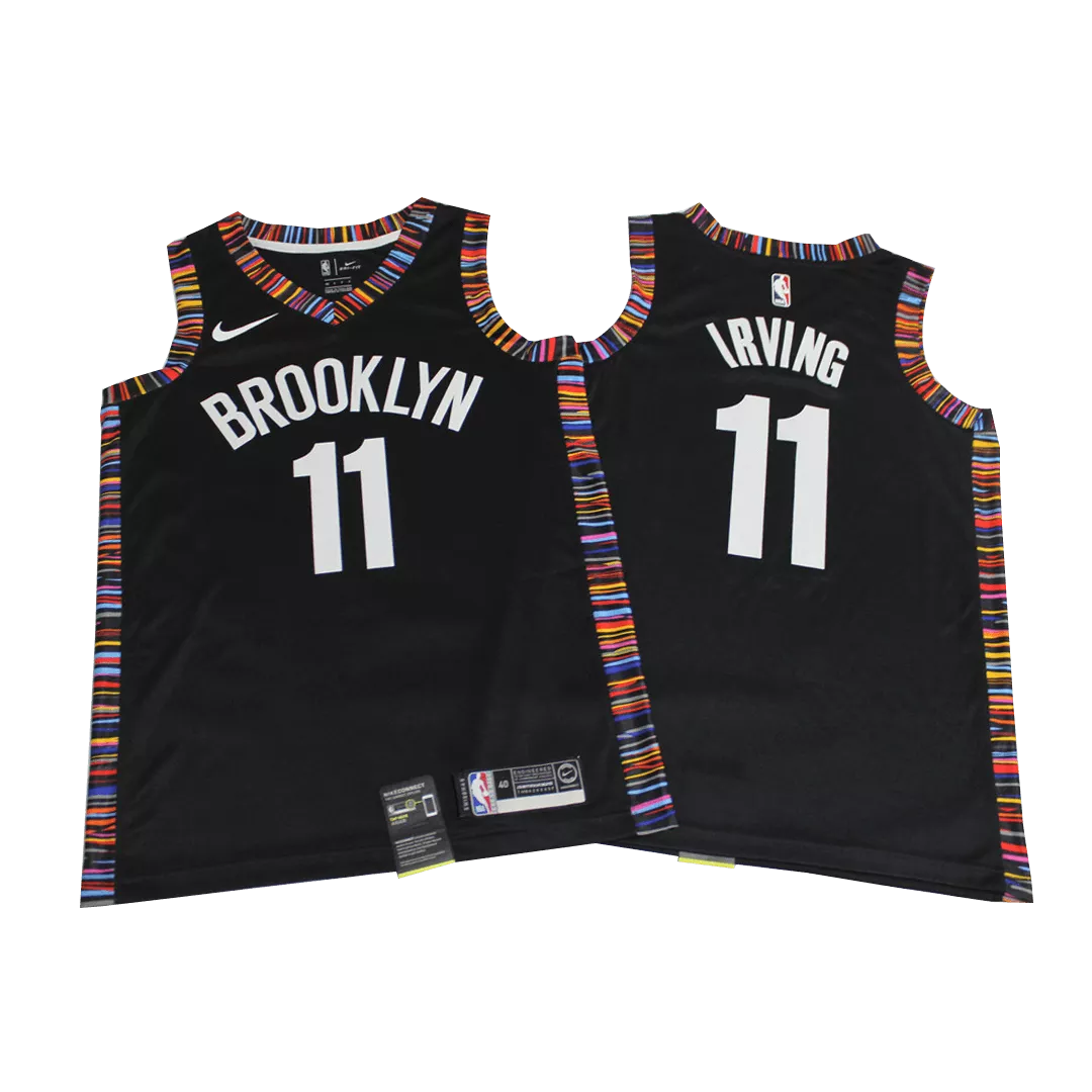 Men's Brooklyn Nets Irving #11 Black Swingman Jersey 2019/20 - City Edition - thejerseys