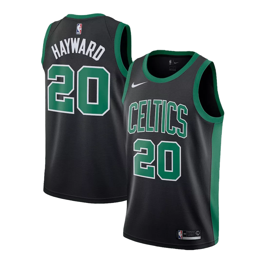 Men's Boston Celtics Gordon Hayward #20 Black Swingman Jersey - Statement Edition