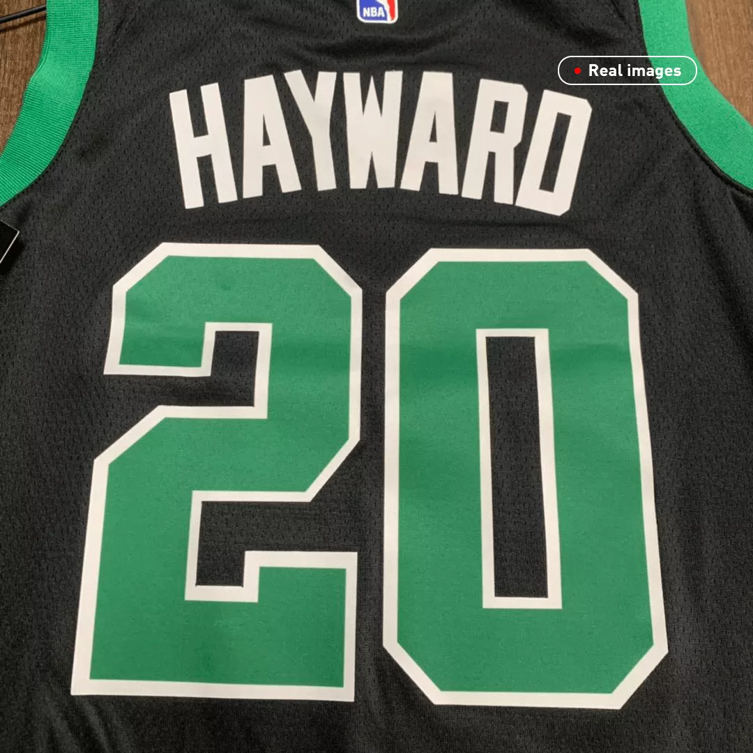 Men's Boston Celtics Gordon Hayward #20 Black Swingman Jersey - Statement Edition - thejerseys