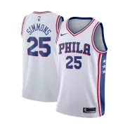 Men's Philadelphia 76ers Ben Simmons #25 Nike White Swingman NBA Jersey - Association Edition - thejerseys