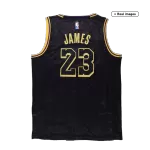 Men's Los Angeles Lakers James #23 Black Swingman Jersey - City Edition - thejerseys