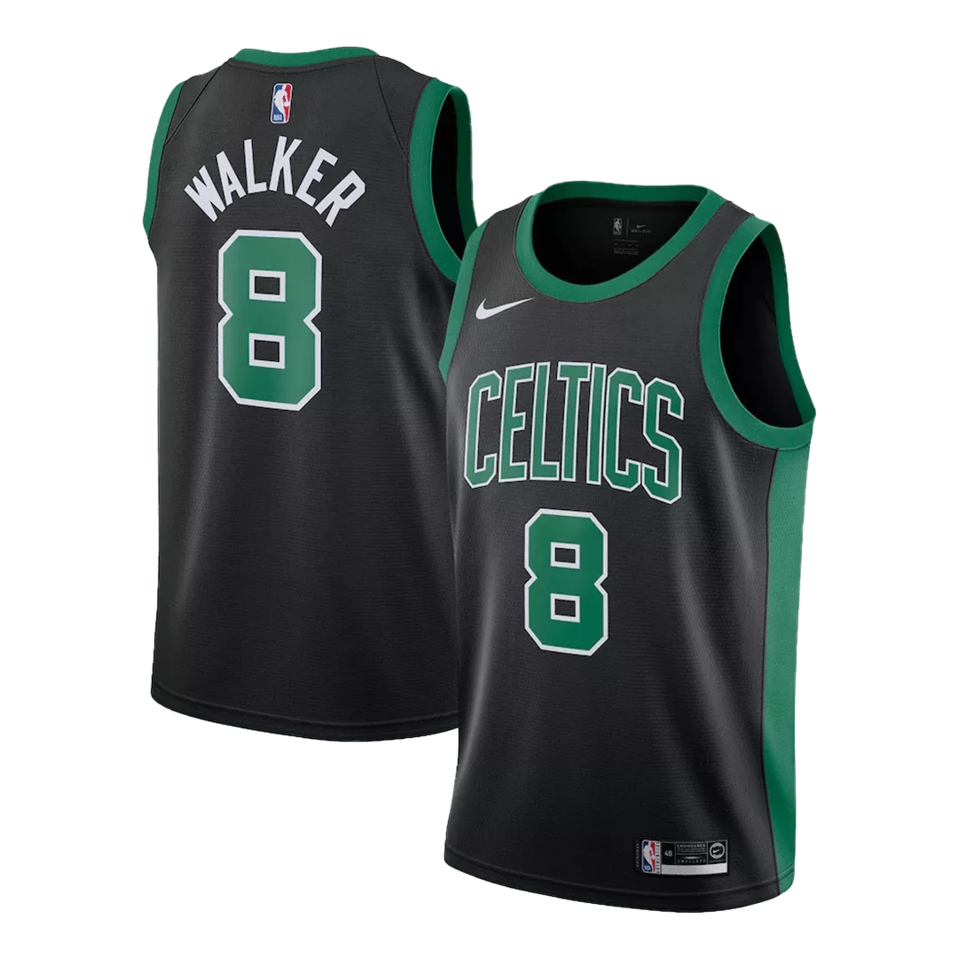 Men's Boston Celtics Walker #8 Black Swingman Jersey 2019/20 - Statement Edition
