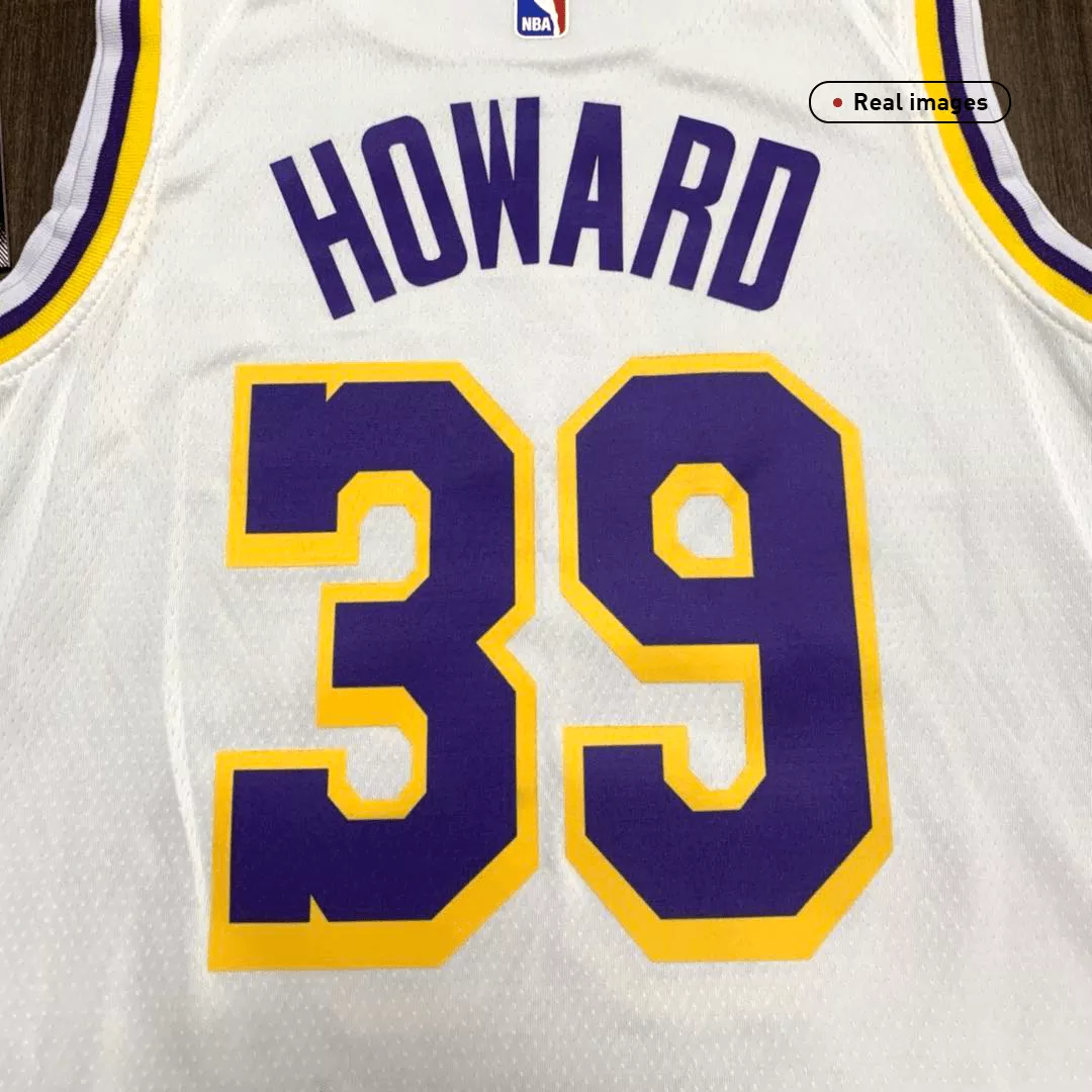 Men's Los Angeles Lakers Howard #39 White Swingman Jersey - Association Edition - thejerseys